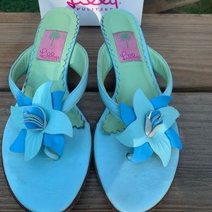 Lily Pulitzer vintage kitten heel sandals